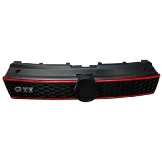 Volkswagen Polo Ön Panjur Siyah Kırmızı Çıtalı GTI (2010-2014) Volkswagen Polo Ön Panjur Siyah Kırmızı Çıtalı GTI (2010-2014)