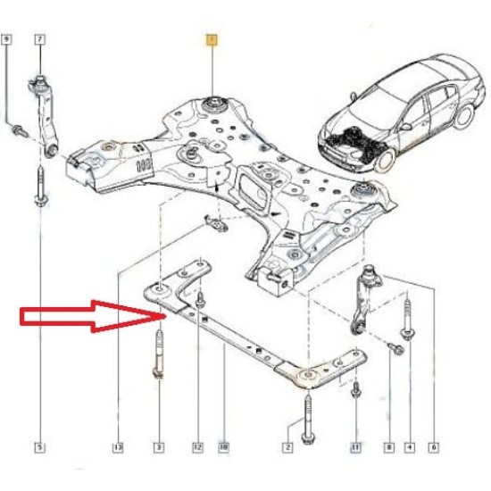 Renault Grand Scenıc Motor Beşiği Ön Traversi (2010-2013)