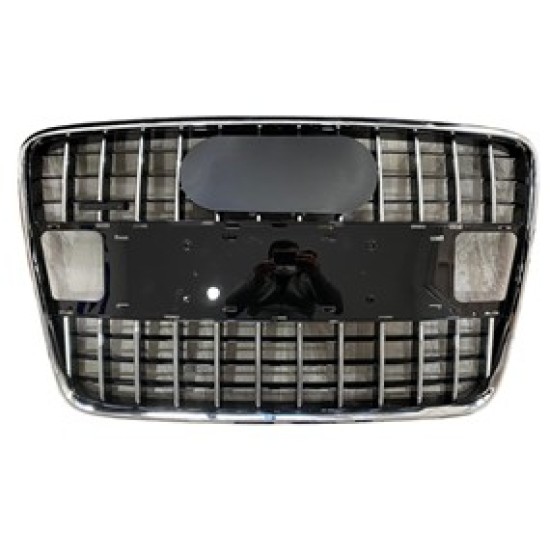 Audi Q7 Ön Panjur Krom+krom Çizgili Plakalıksız Sline 10 Audi Q7 Ön Panjur Krom+krom Çizgili Plakalıksız Sline 10