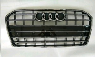 Ön Panjur Krom+krom Çizgili Parlak Siyah 9 Petek Audi S6 2015-2018-...