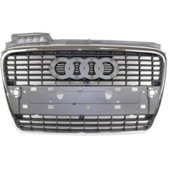 Audi A4 Ön Panjur Krom Çerçeve Koyu Gri 2005
