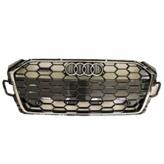 Audi A5 Ön Panjur Krom Çerçeve Parlak Siyah 11 Petek S Line 2019>> Audi A5 Ön Panjur Krom Çerçeve Parlak Siyah 11 Petek S Line 2019>>
