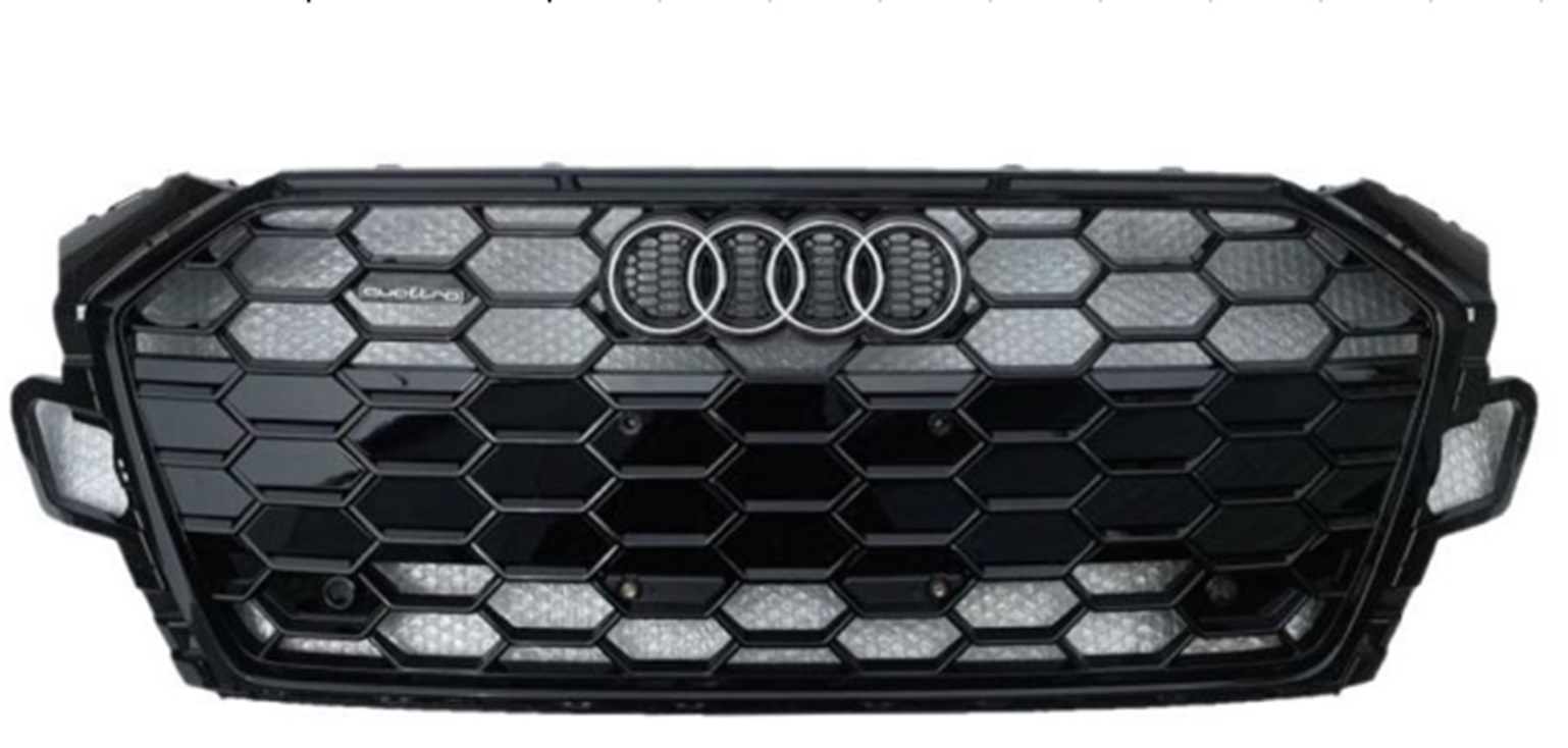 Audi A5 Ön Panjur Parlak Siyah Çerçeve Parlak Siyah 11 Petek S Line 2019>>