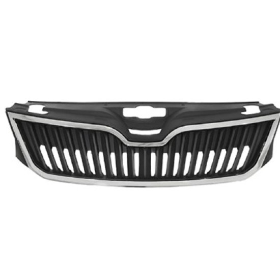 Skoda Rapid Ön Panjur Krom Çerçeve Mat Siyah 2013