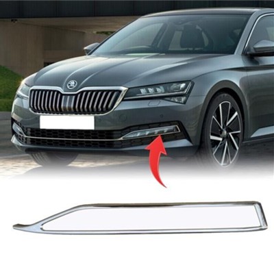 Skoda Superb Sol Sis Kapagı Üst Çıtası Krom 2020>>