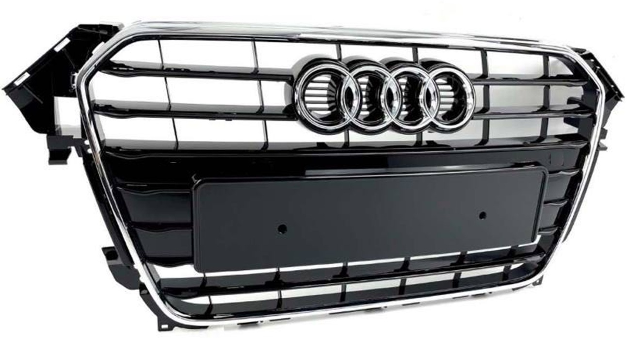 Audi A4 Ön Panjur Krom Çerçeve Parlak Siyah Sensörsüz Tr Plakalık 2012