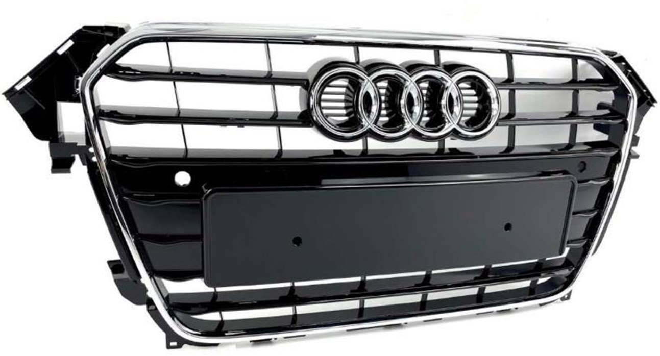 Audi A4 Ön Panjur Krom Çerçeve Parlak Siyah Sensörlü Tr Plakalık 2012