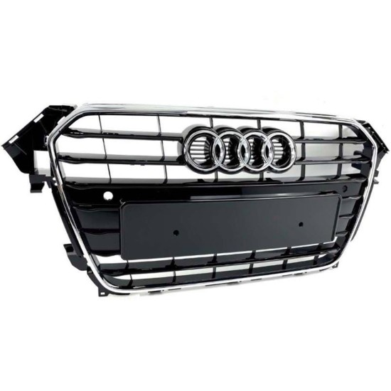 Audi A4 Ön Panjur Krom Çerçeve Parlak Siyah Sensörlü Tr Plakalık 2012 Audi A4 Ön Panjur Krom Çerçeve Parlak Siyah Sensörlü Tr Plakalık 2012